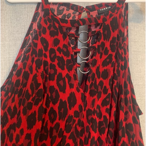 1xl Red & Black Leopard Print Dress - Picture 7 of 7